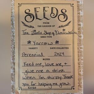 Yarrow Flower Seed Packet